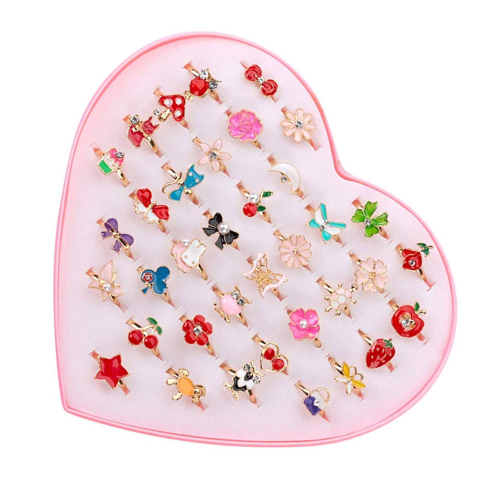 Amazon.co.jp: 指輪 おもちゃ 子供用 36個 セット 指輪セット キッズ